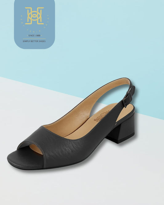 H.Y Zalat Open-Toe Slingback Block Heels