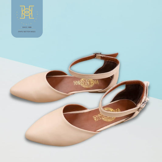 H.Y Zalat Women’s Pointed Ankle Strap Flat Shoes
