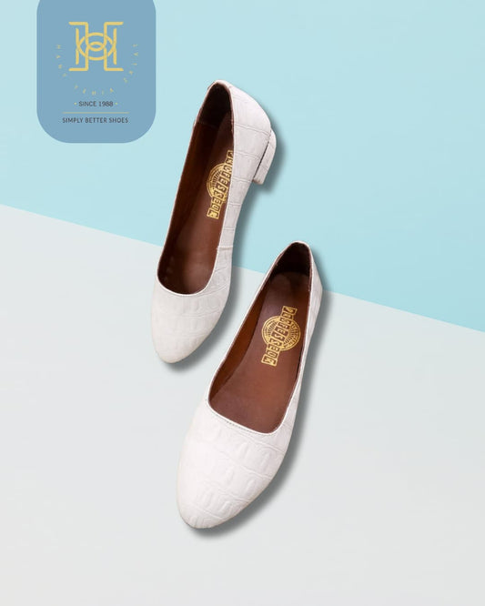 H.Y Zalat Croc-Textured Low Block Heels